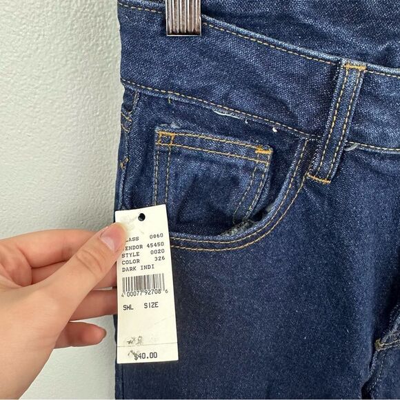 J. Galt Brandy Melville Millie Button-Front Dark Wash Denim Jeans NWT Size Small - Picture 11 of 15